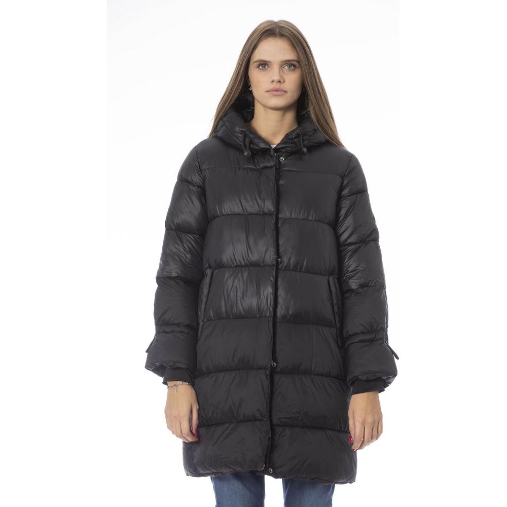 Baldinini Trend Black Nylon Women Jacket Baldinini Trend