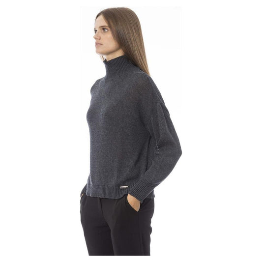 Baldinini Trend Gray Wool Women Sweater Baldinini Trend