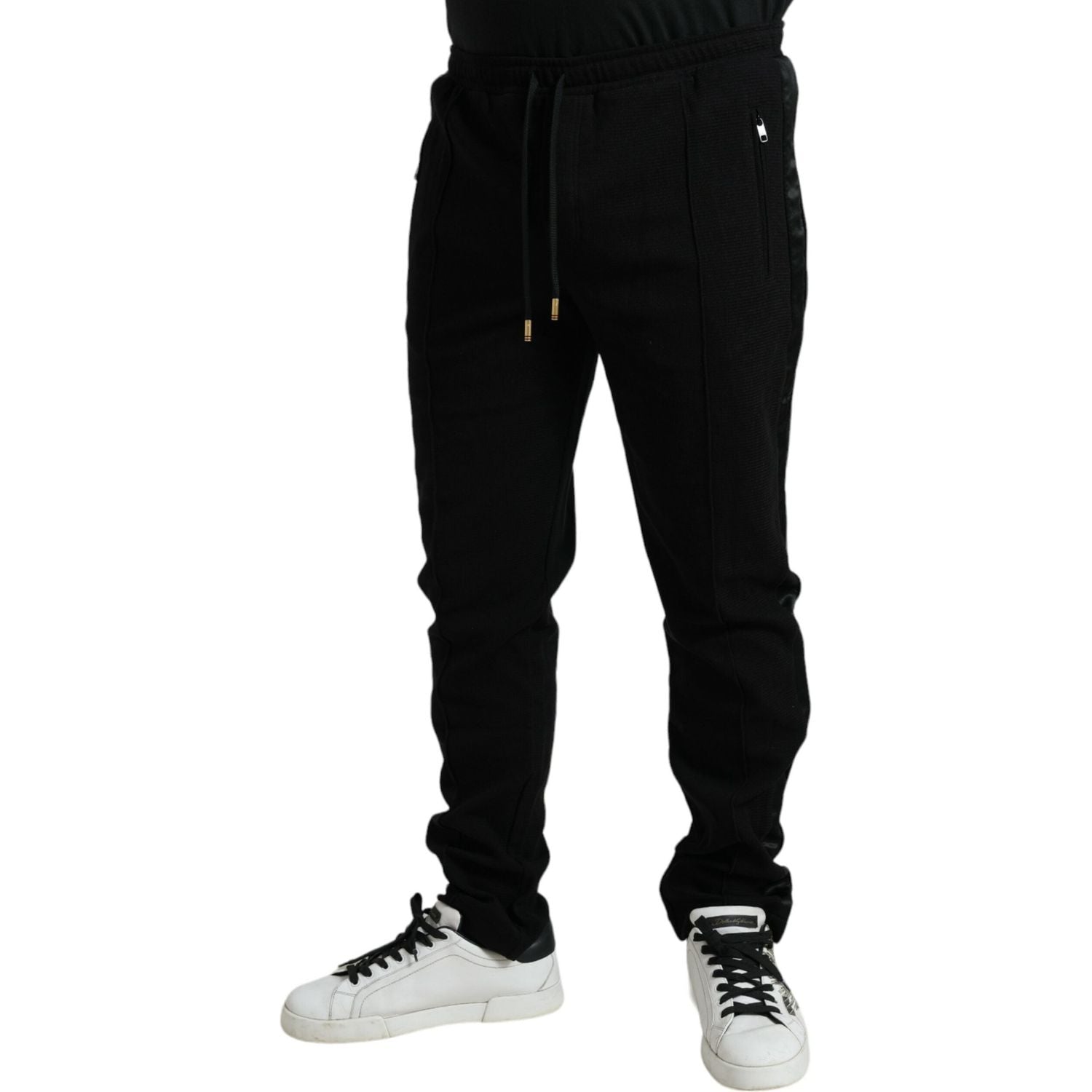 Dolce & Gabbana Black Cotton Blend Jogger Sweatpants Pants