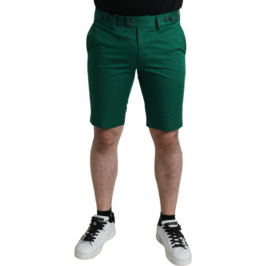 Dolce & Gabbana Elegant Deep Green Cotton Bermuda Shorts Dolce & Gabbana