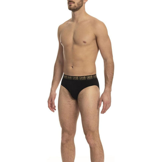 Cavalli Class Black Cotton Boxer Cavalli Class