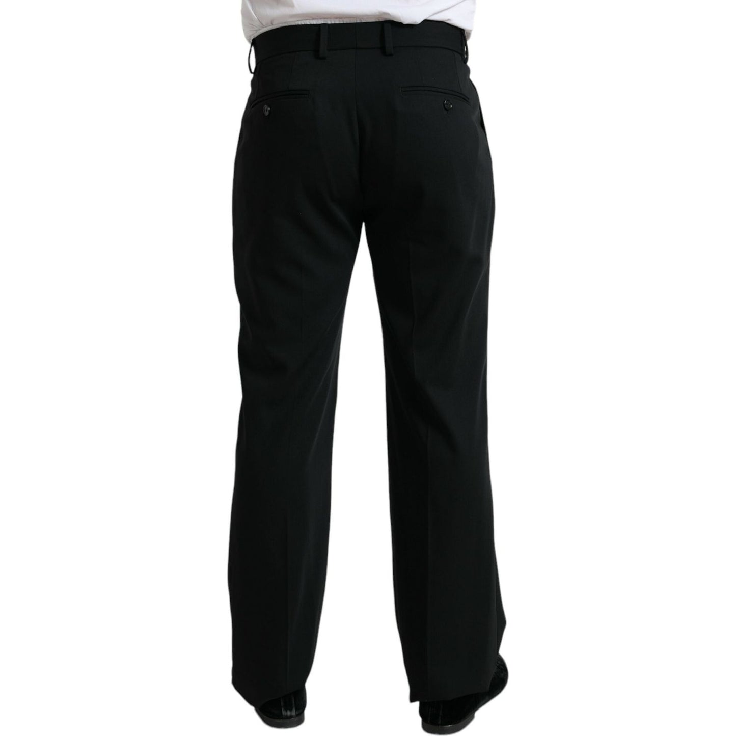 Dolce & Gabbana Elegant Black Wool Dress Pants Dolce & Gabbana