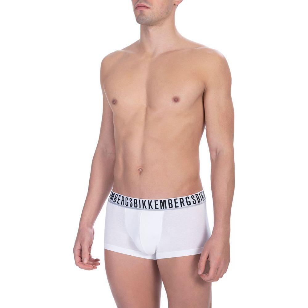 Bikkembergs White Cotton Mens Trunk MAN UNDERWEAR Bikkembergs