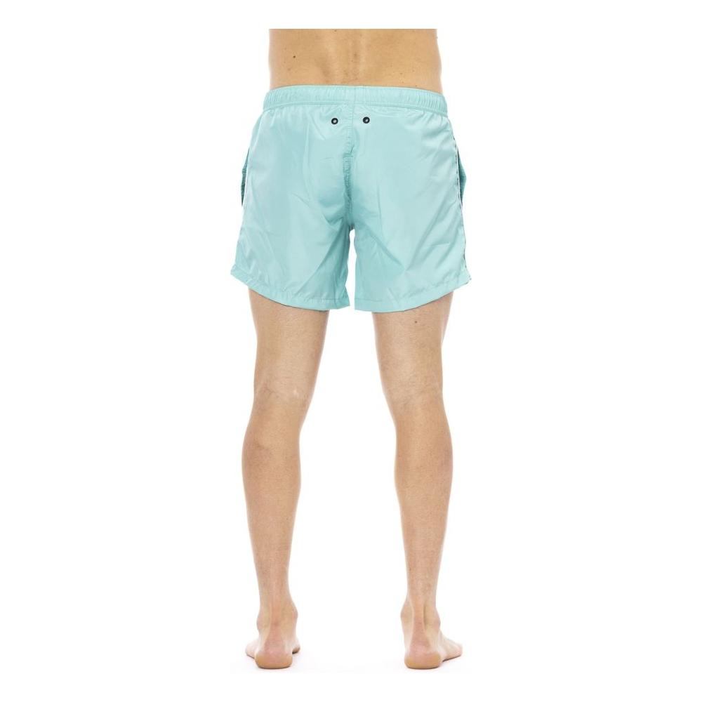 Bikkembergs Light Blue Polyester Men Swim Short Bikkembergs