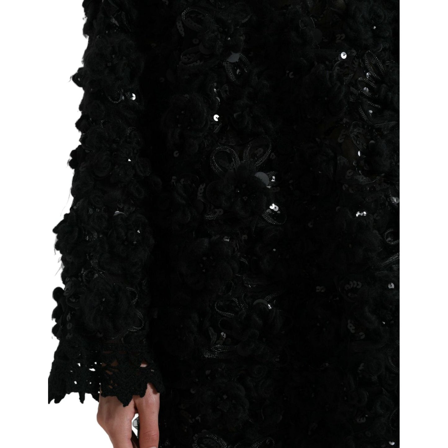 Dolce & Gabbana Sequin Embellished Black Pullover Dolce & Gabbana