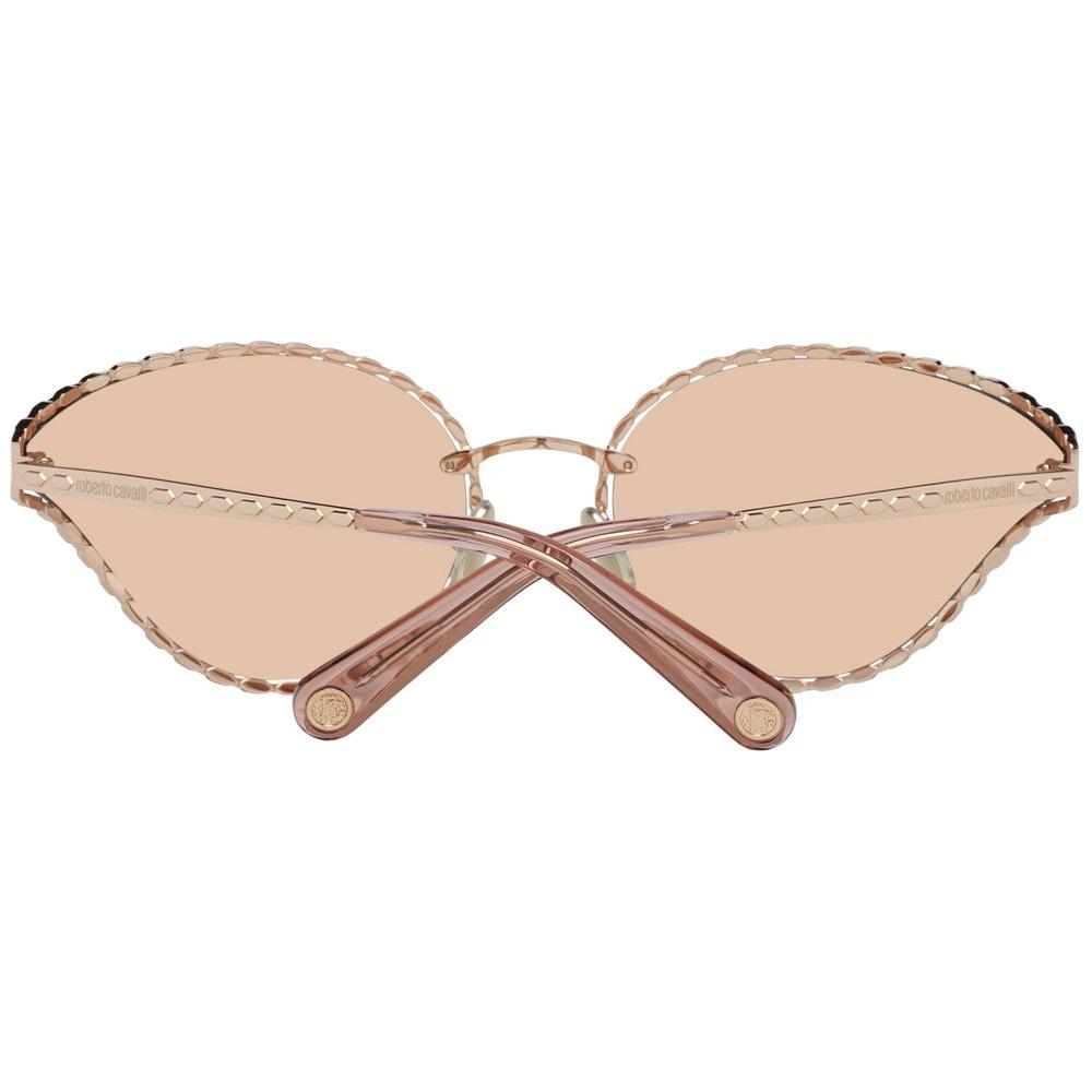 Roberto Cavalli Rose Gold Oval Mirrored Sunglasses Roberto Cavalli