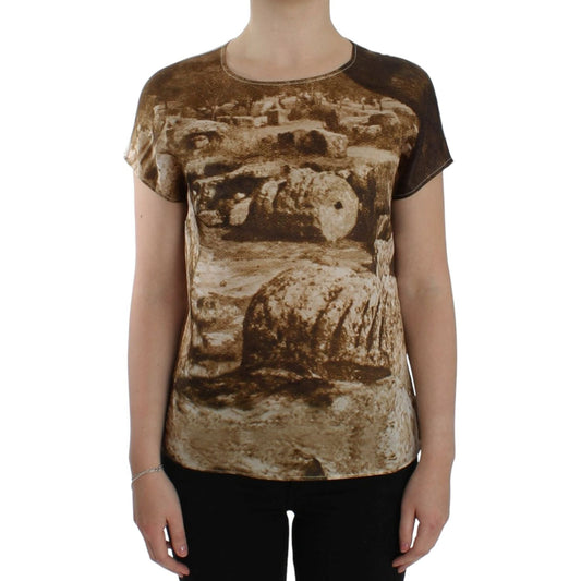 Dolce & Gabbana Brown Taormina silk blouse Dolce & Gabbana