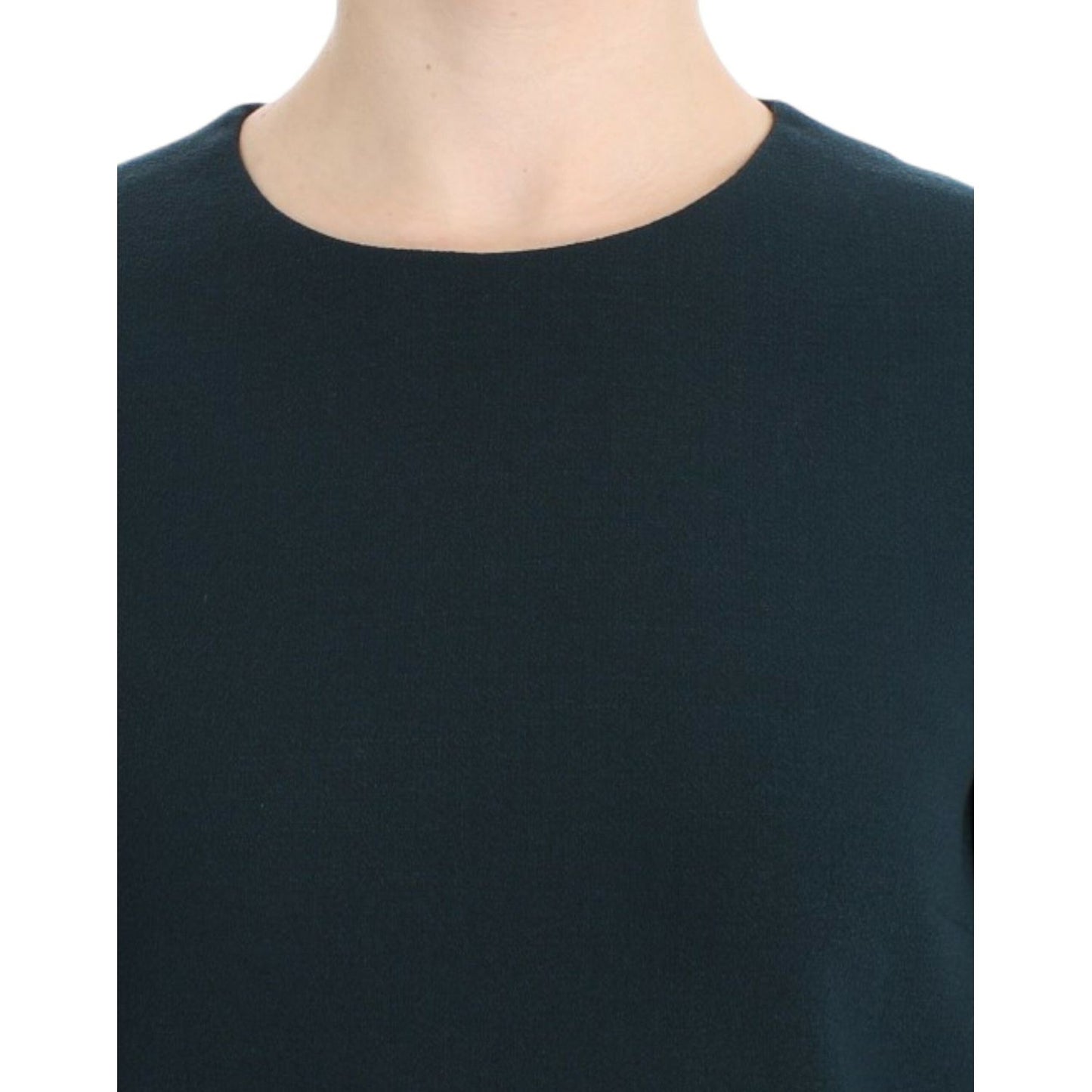 Dolce & Gabbana Green 3/4 sleeve wool blouse Dolce & Gabbana