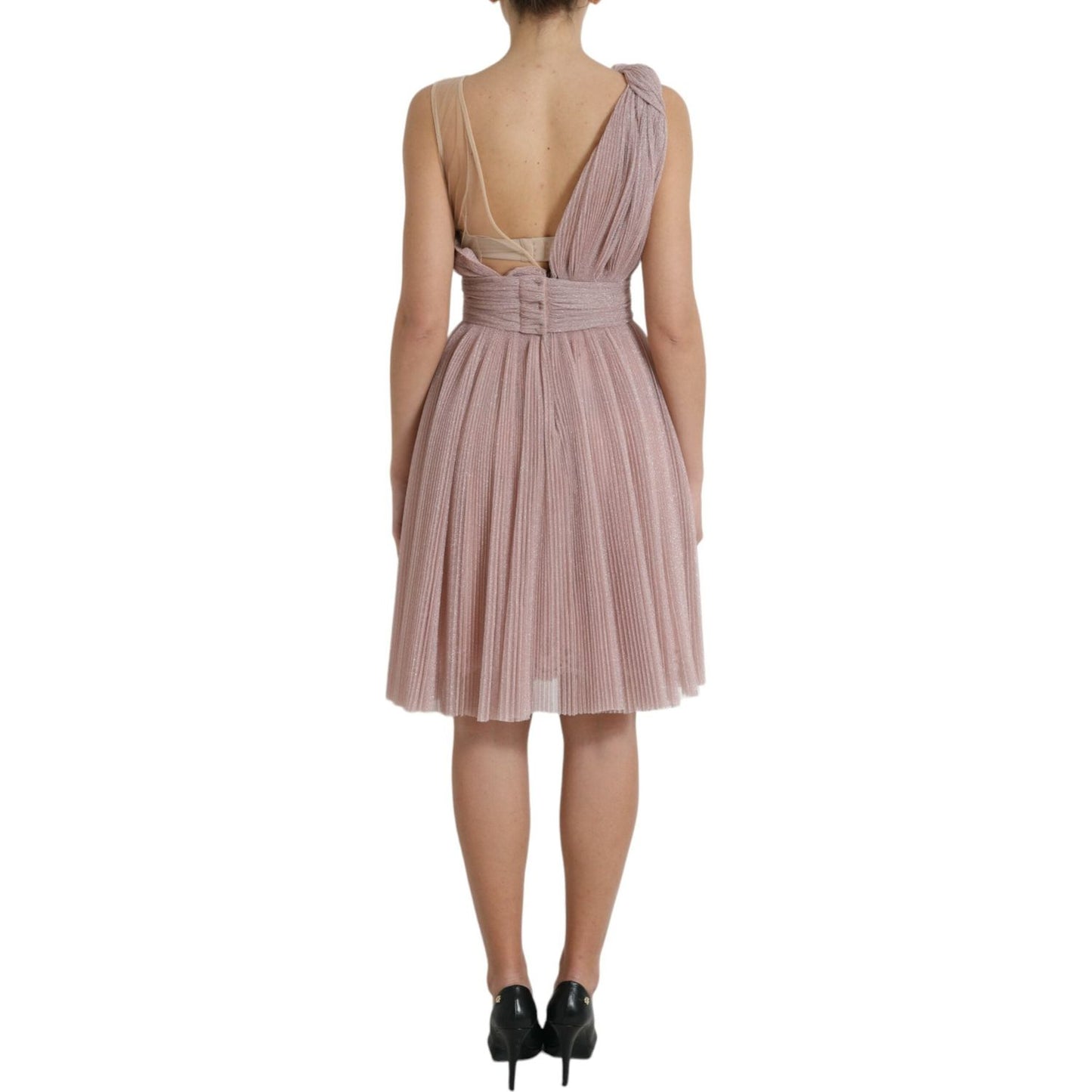 Dolce & Gabbana Elegant Asymmetrical Pink Tulle Dress Dolce & Gabbana