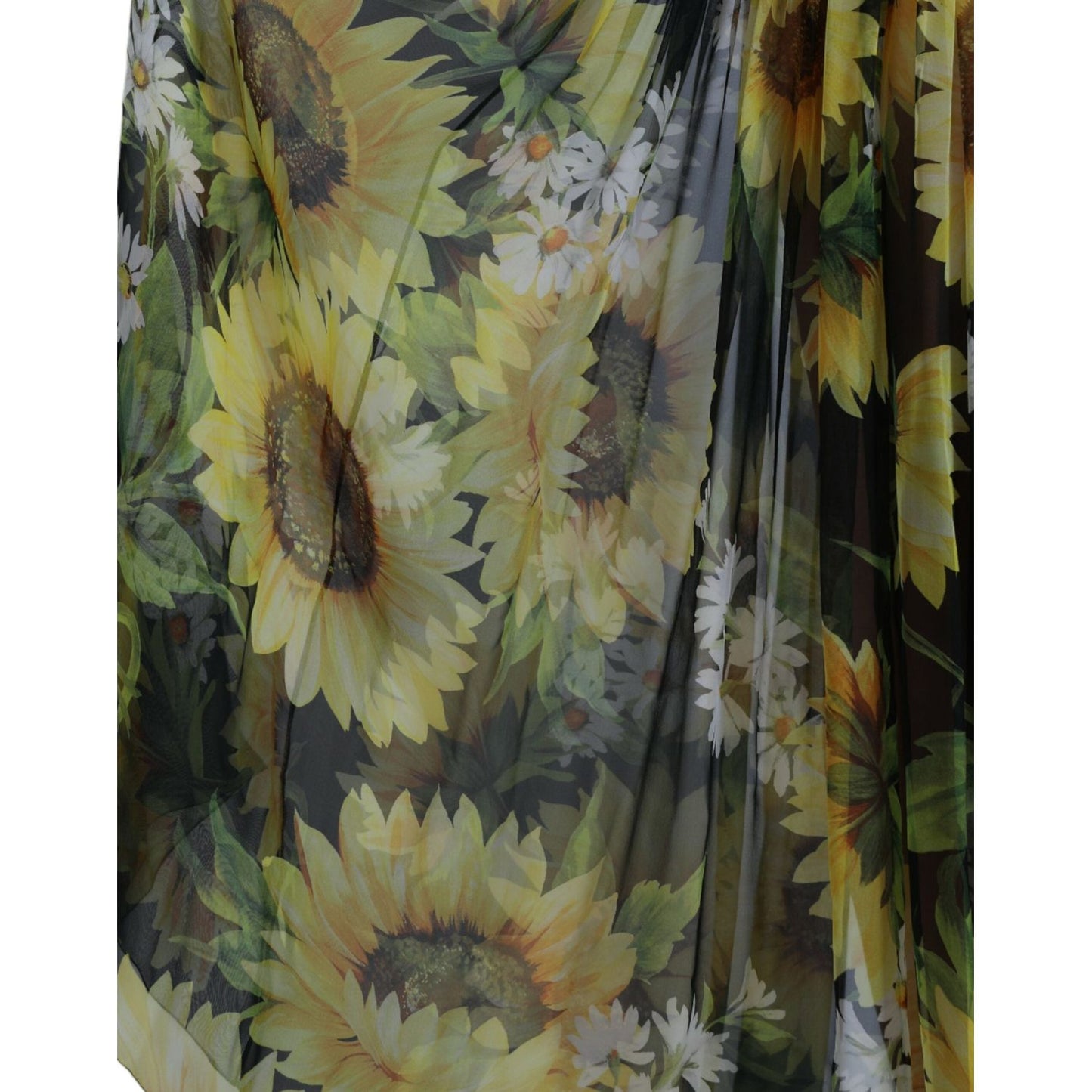 Dolce & Gabbana Elegant Sunflower Silk Maxi Dress Dolce & Gabbana