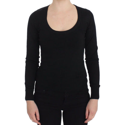 Dolce & Gabbana Black Cashmere Crewneck Sweater Pullover Dolce & Gabbana