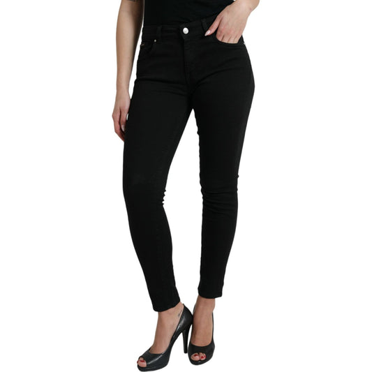 Dolce & Gabbana Chic Black Mid-Waist Stretch Jeans Dolce & Gabbana