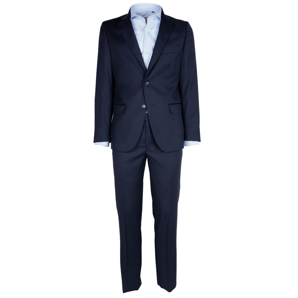 Made in Italy Blue Wool Men Suit Made in Italy