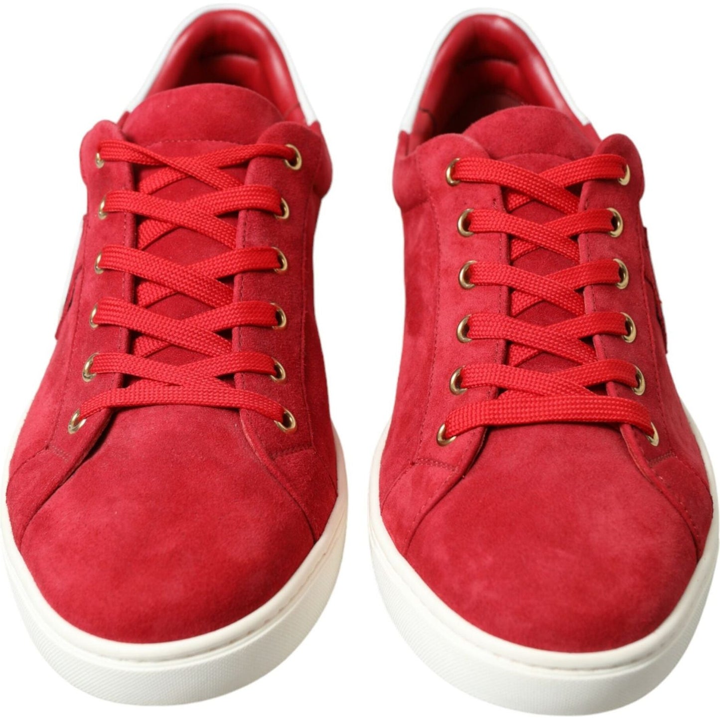 Dolce & Gabbana Elegant Red & White Low Top Sneakers Dolce & Gabbana