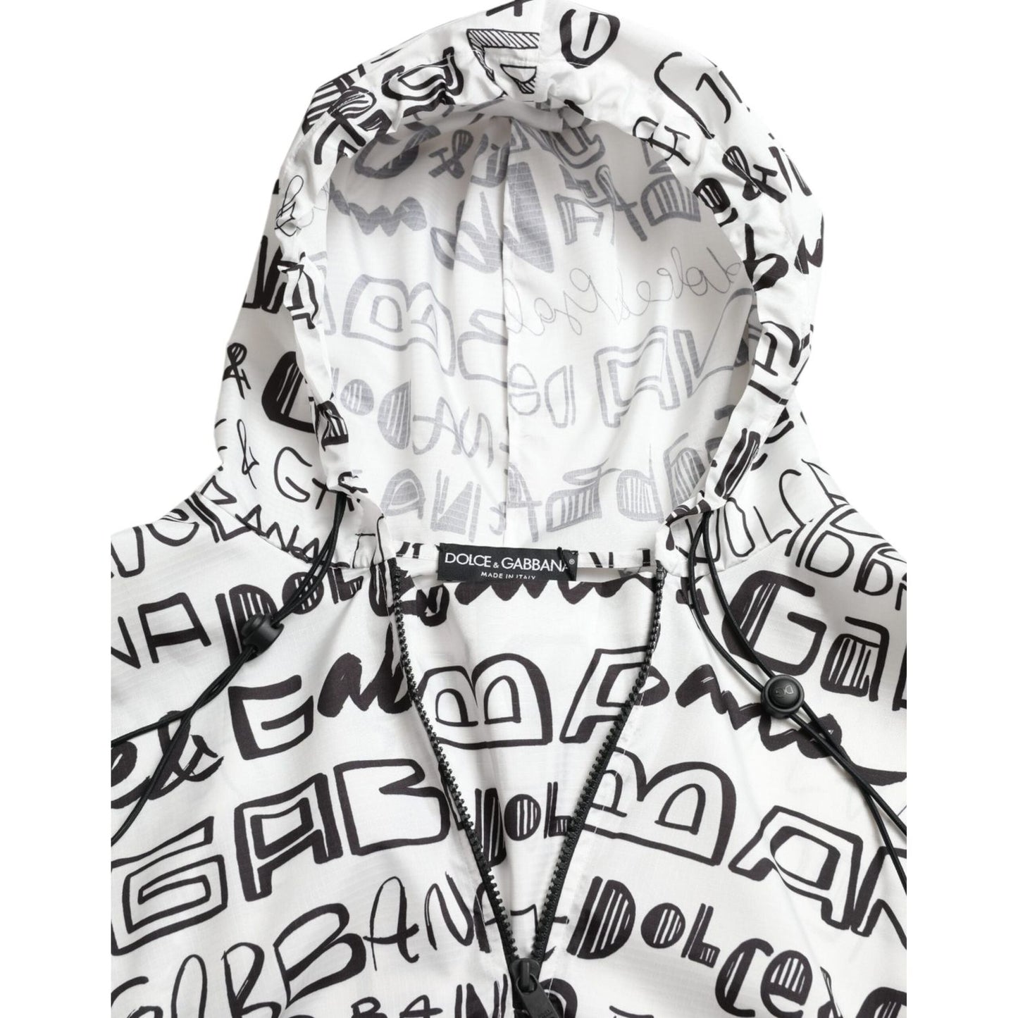 Dolce & Gabbana Chic Hooded Logo Print Blouson Tee Dolce & Gabbana