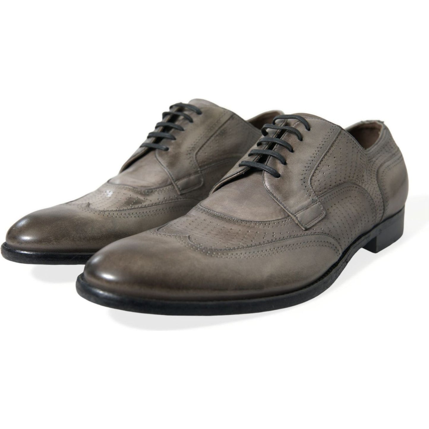 Dolce & Gabbana Elegant Calfskin Derby Lace-Ups Dolce & Gabbana