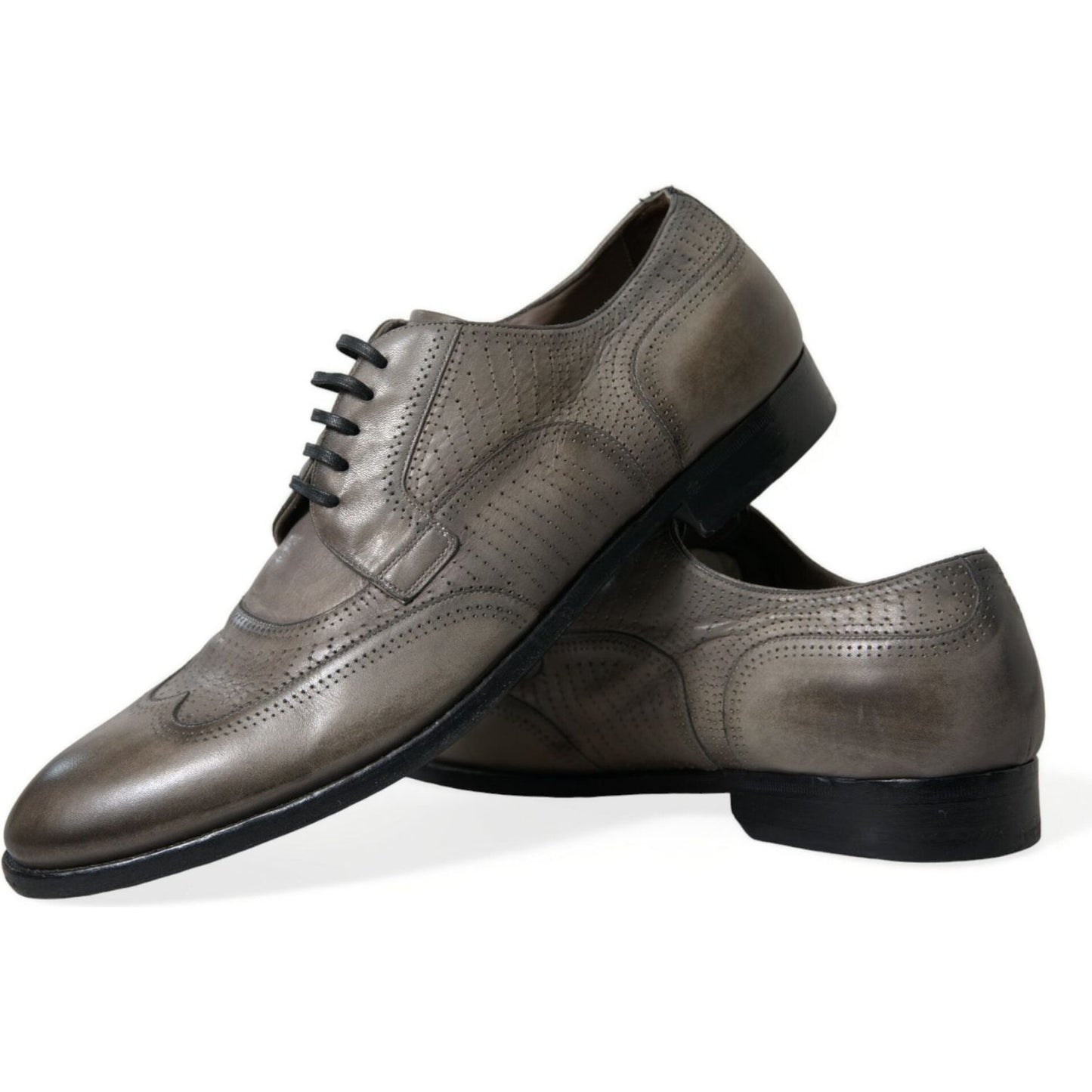 Dolce & Gabbana Elegant Calfskin Derby Lace-Ups Dolce & Gabbana