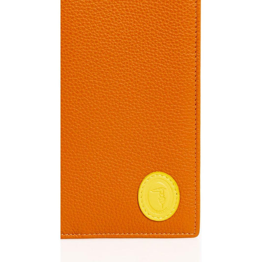 Trussardi Elegant Leather Bifold Wallet in Rich Brown Trussardi