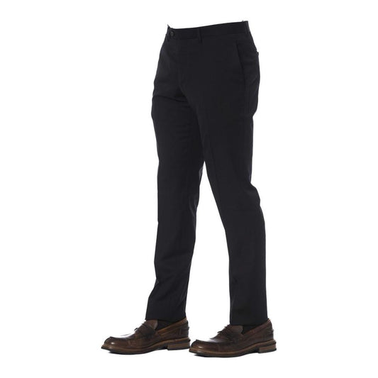 Elegant Black Wool Trousers for Men