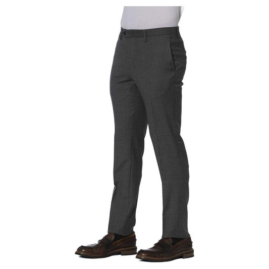 Trussardi Elegant Gray Trousers with Tailored Finish Trussardi