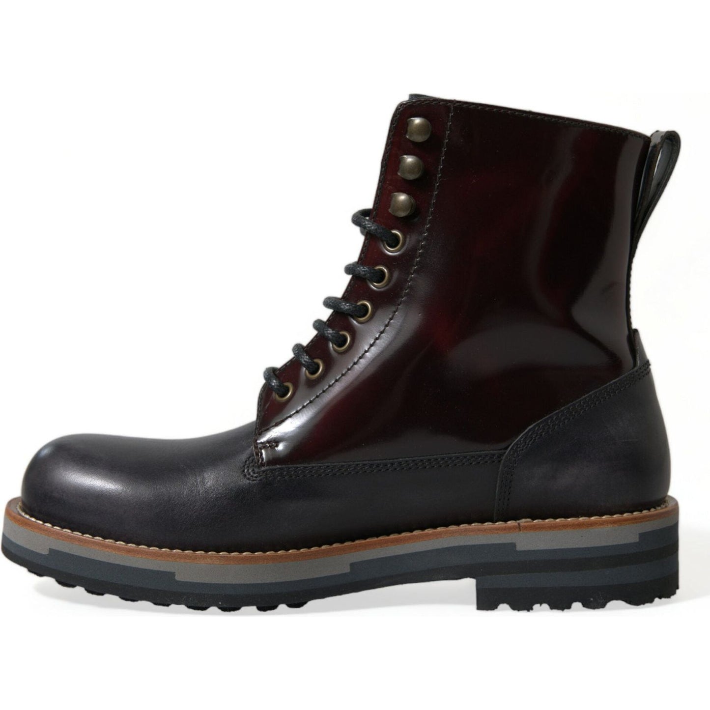 Dolce & Gabbana Elegant Bi-Color Leather Boots Dolce & Gabbana