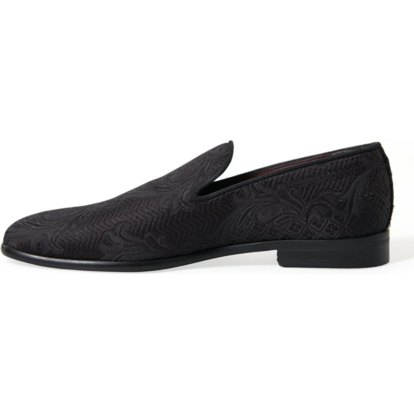 Dolce & Gabbana Elegant Black Brocade Dress Loafers Dolce & Gabbana