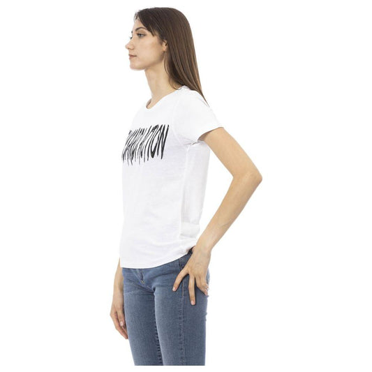 Trussardi Action White Cotton Women Top Trussardi Action