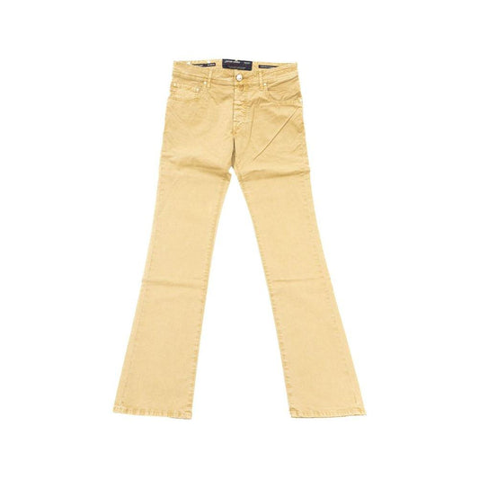 Jacob Cohen Elegant Beige Cotton Blend Jeans Jacob Cohen