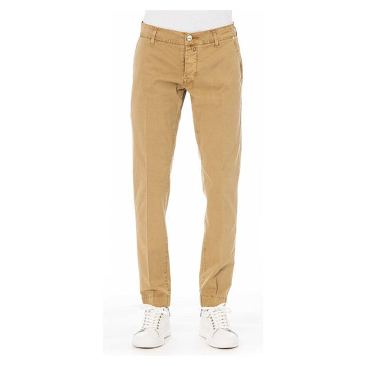 Jacob Cohen Beige Cotton Blend Trousers with Pockets Jacob Cohen