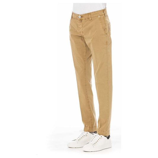 Jacob Cohen Beige Cotton Blend Trousers with Pockets Jacob Cohen