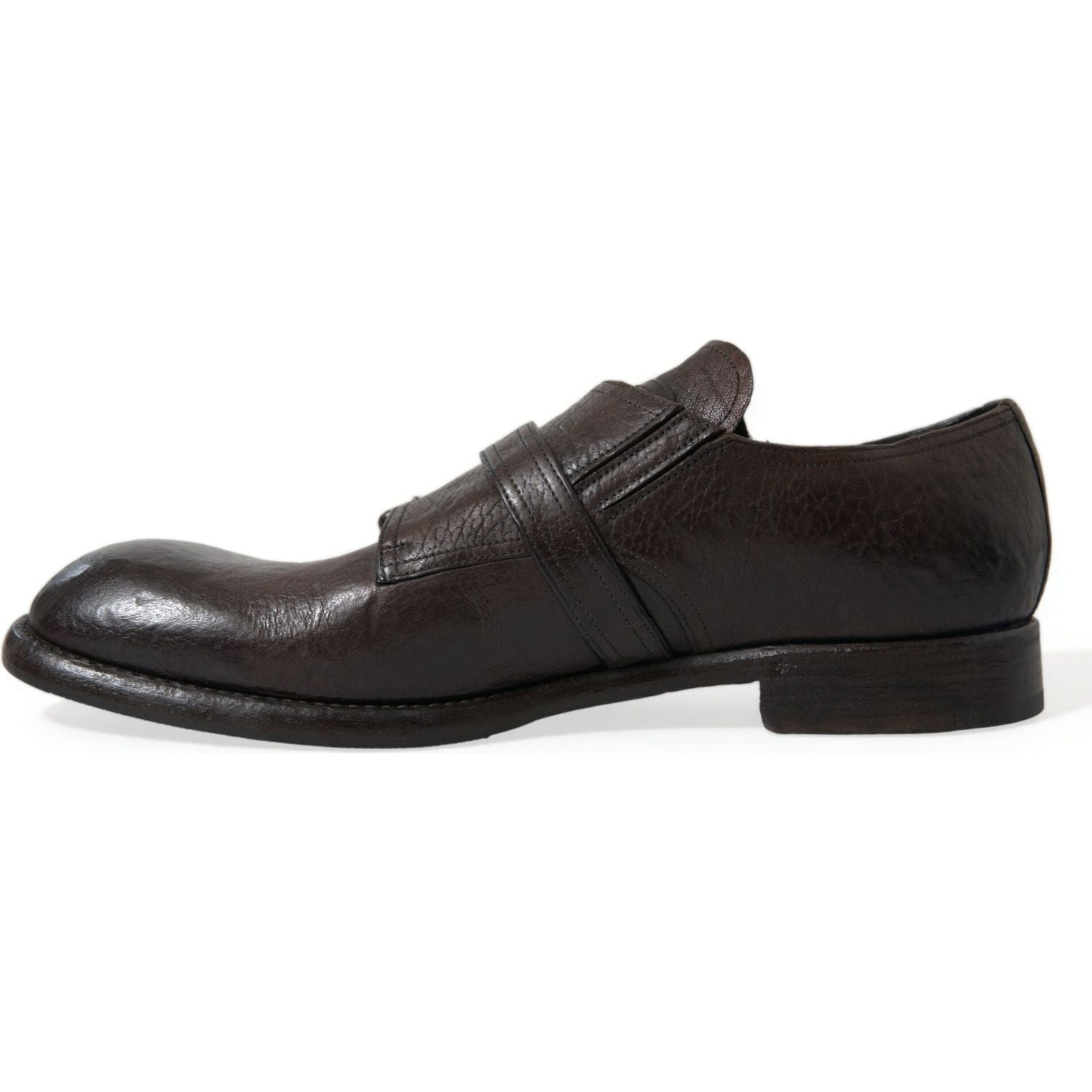 Dolce & Gabbana Brown Leather Strap Formal Dress Shoes