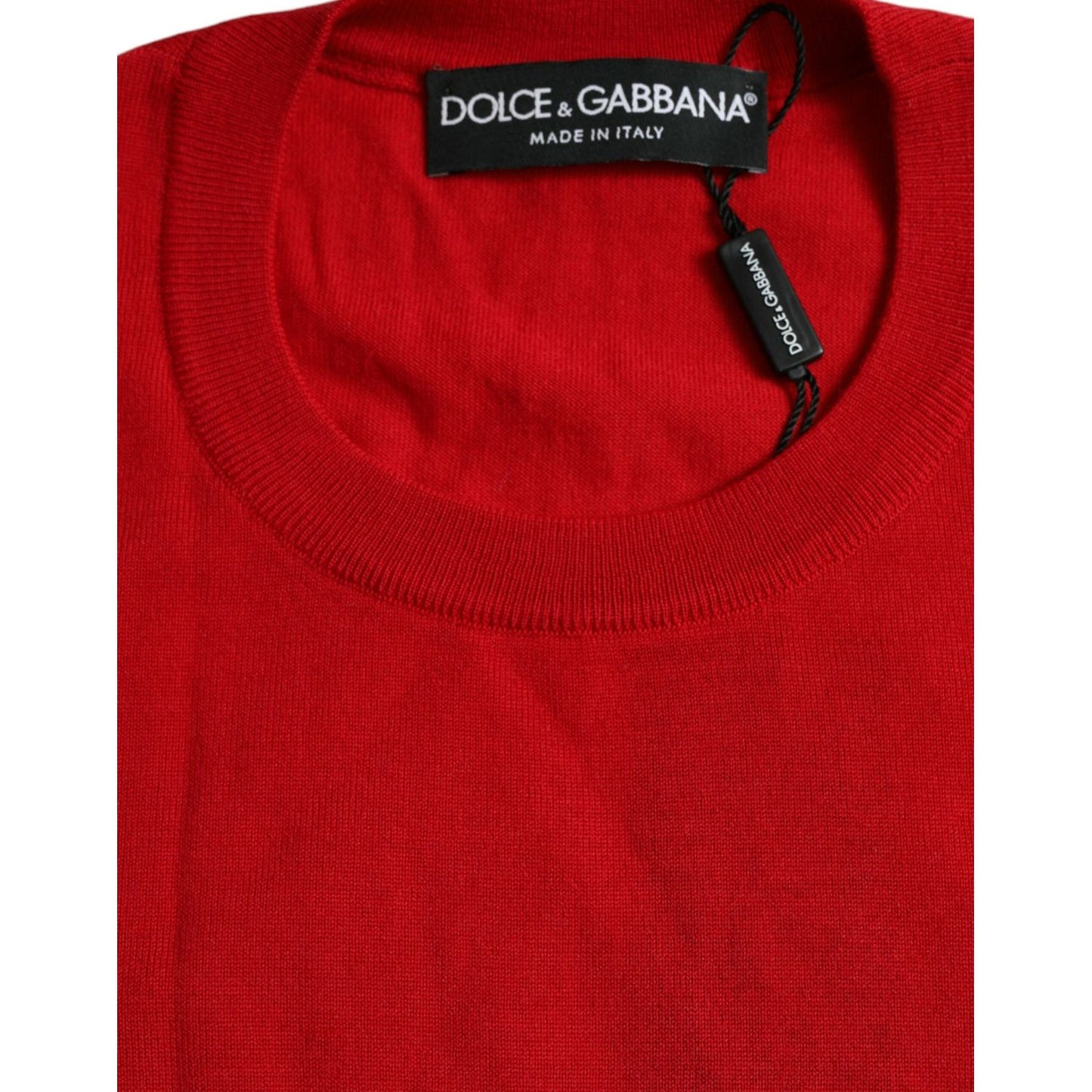 Dolce & Gabbana Radiant Red Wool Pullover Sweater Dolce & Gabbana