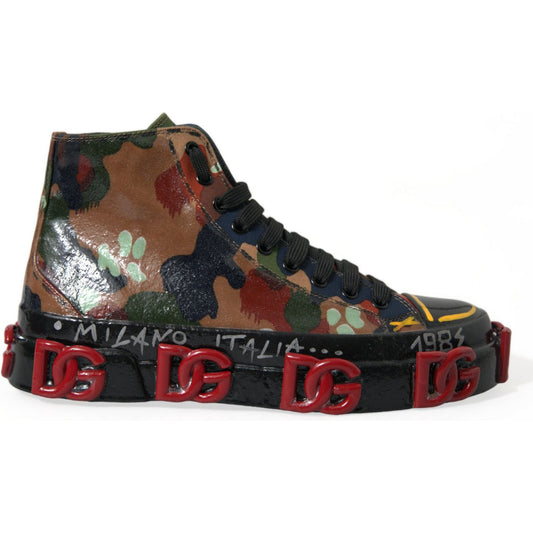 Dolce & Gabbana Multicolor High-Top Sneakers with Luxe Appeal Dolce & Gabbana