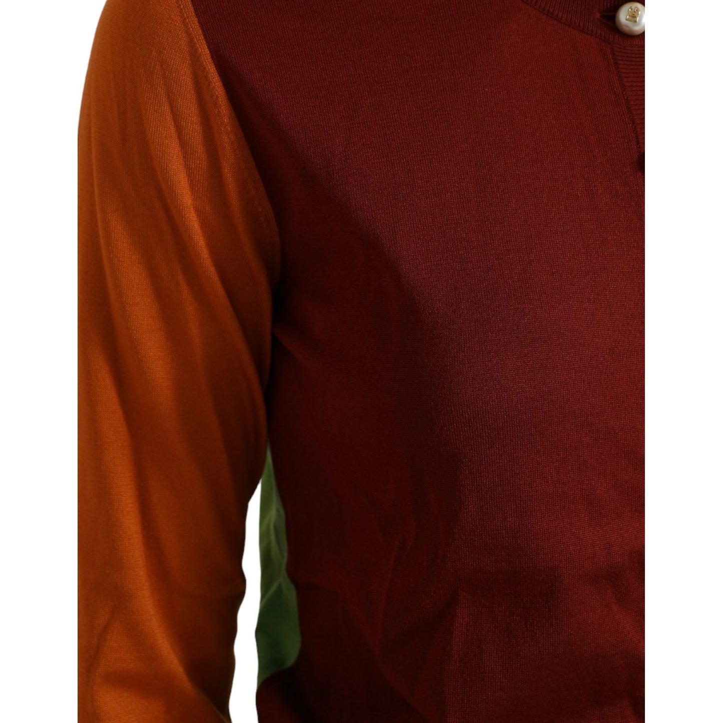 Dolce & Gabbana Elegant Silk Cardigan Sweater in Vibrant Tones Dolce & Gabbana