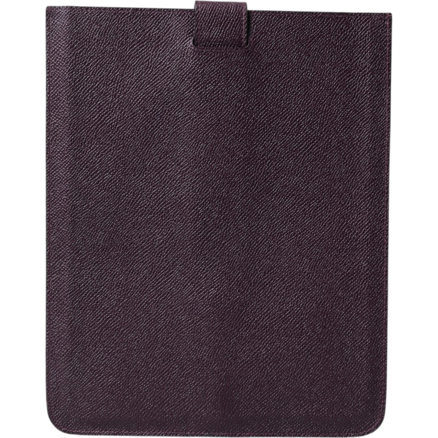 Dolce & Gabbana Dark Brown Leather Logo Plaque Cover Sleeve Tablet Case