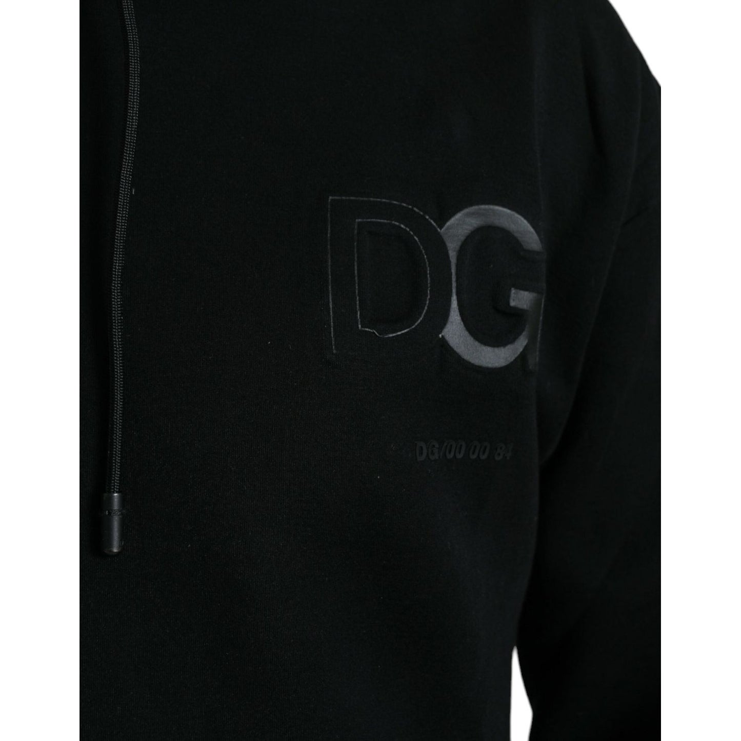 Dolce & Gabbana Elegant Black Hooded Pullover Sweater Dolce & Gabbana