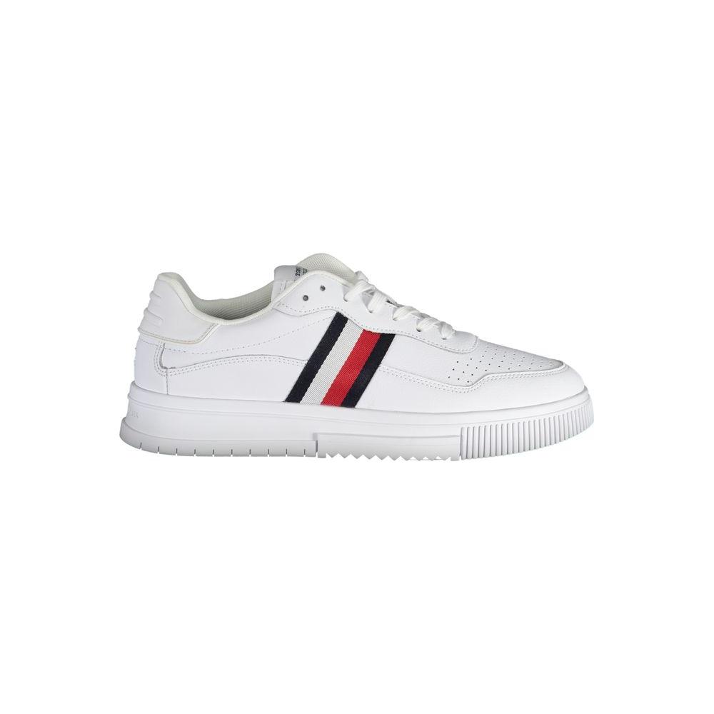 Tommy Hilfiger White Leather Men Sneaker Tommy Hilfiger