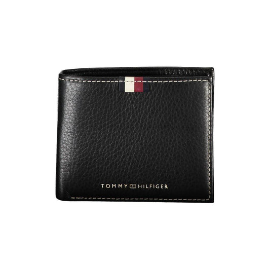 Tommy Hilfiger Black Leather Men Wallet Tommy Hilfiger