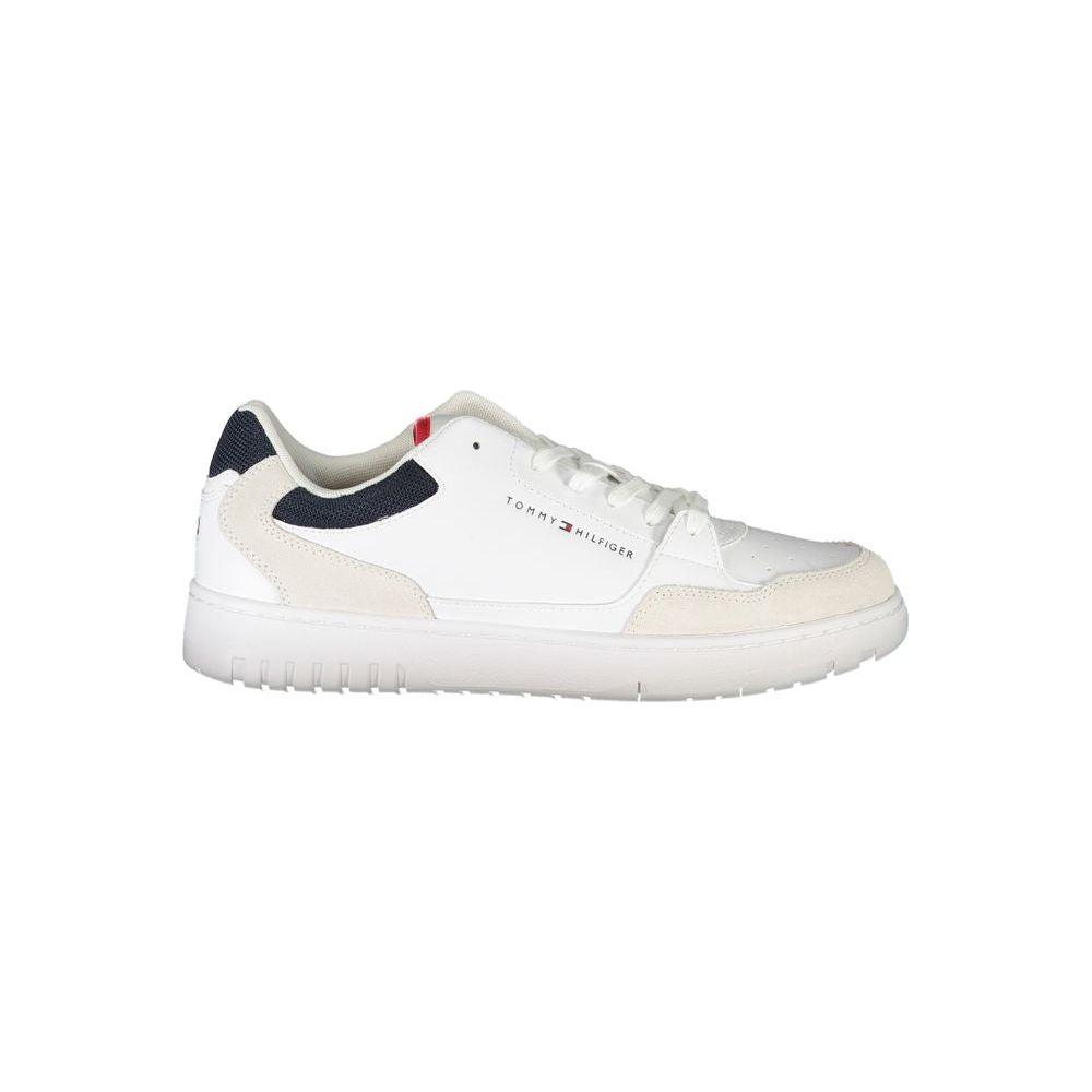 Tommy Hilfiger White Leather Men Sneaker Tommy Hilfiger