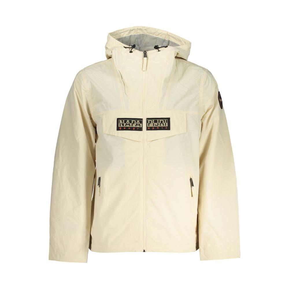 Napapijri Chic Beige Hooded Sports Jacket Napapijri