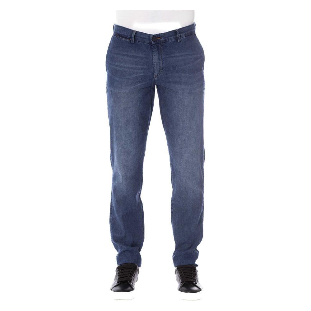 Trussardi Jeans Blue Cotton Men Jeans Trussardi Jeans