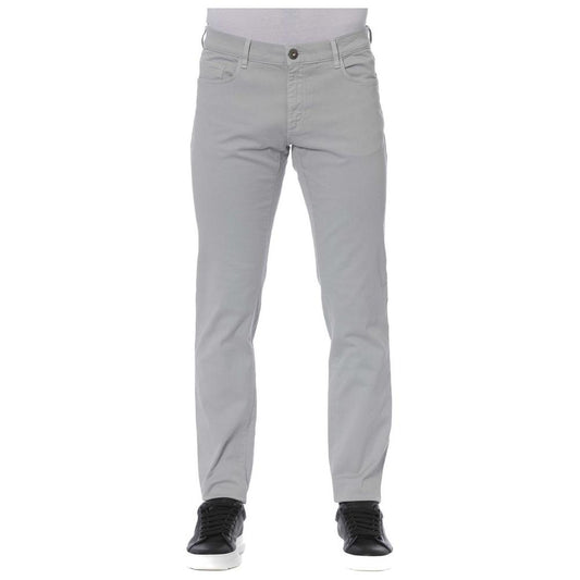 Trussardi Jeans Gray Cotton Men Jeans
