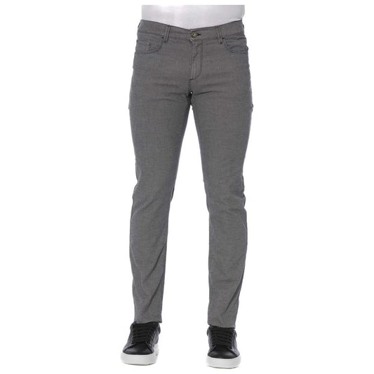 Trussardi Jeans Elegant Gray Cotton Blend Pants Trussardi Jeans