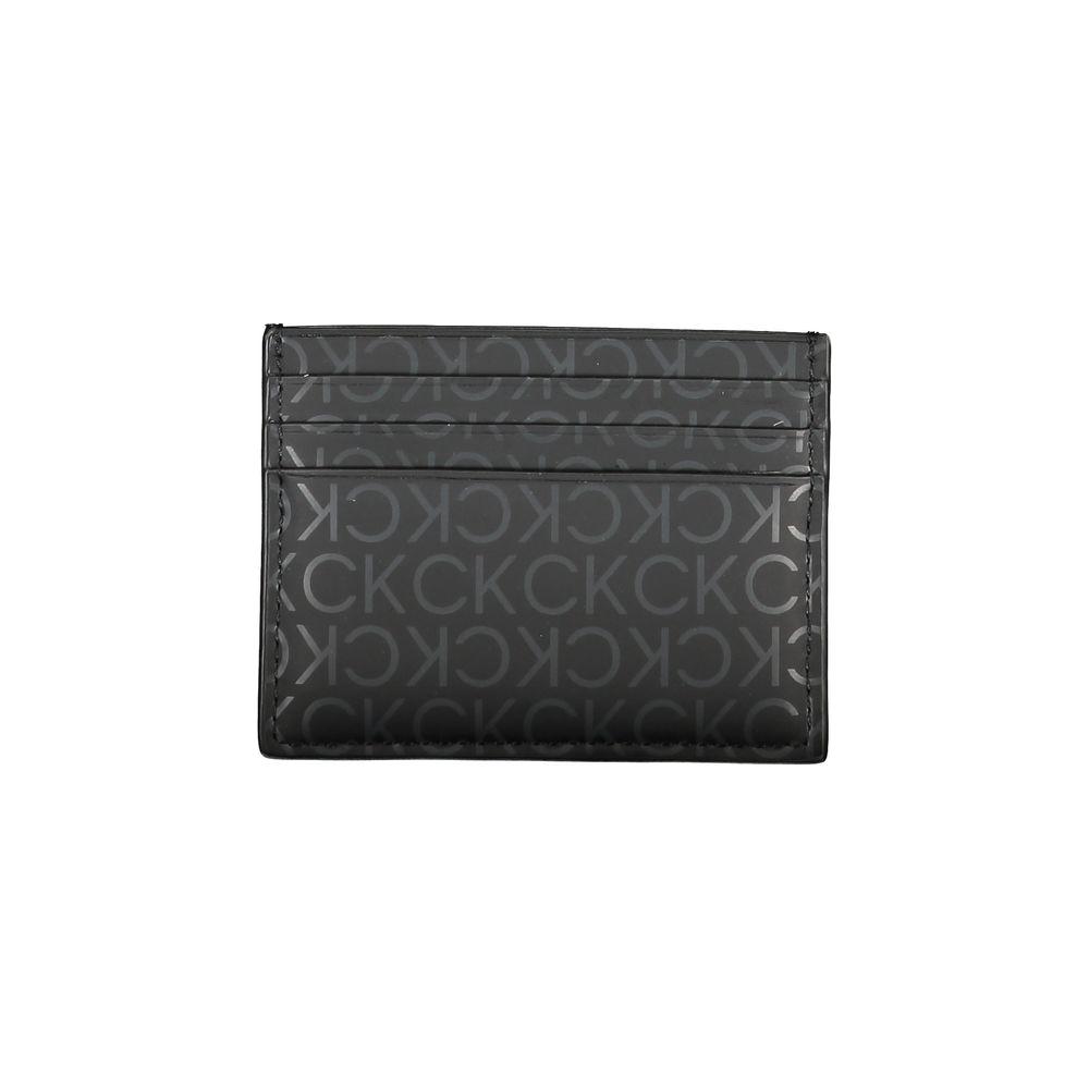 Calvin Klein Sleek Black Card Holder with Contrast Detailing Calvin Klein