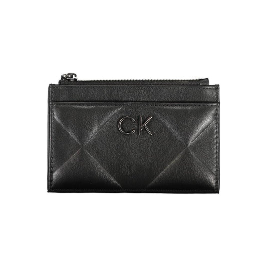 Calvin Klein Sleek Black Zip Wallet with Contrast Detailing Calvin Klein