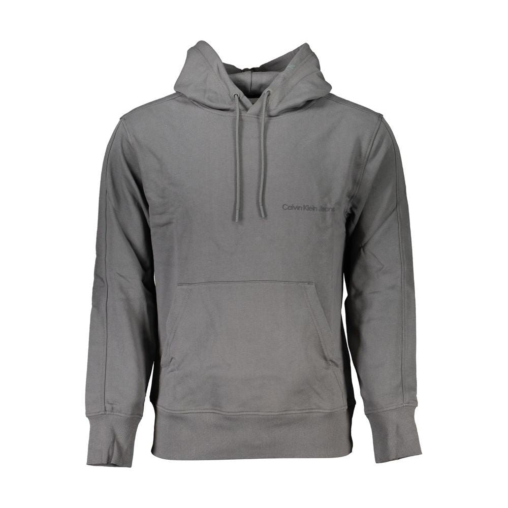 Calvin Klein Elegant Gray Hooded Sweatshirt Calvin Klein