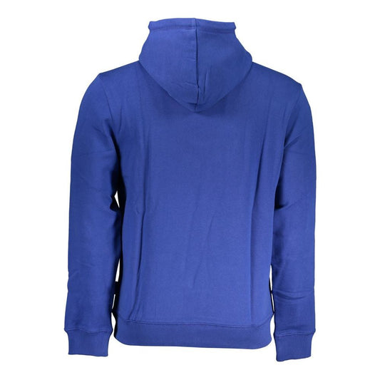 Napapijri Chic Blue Hooded Sweatshirt with Logo Print Napapijri