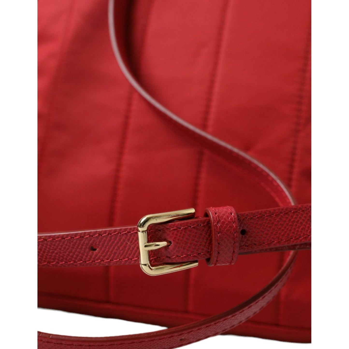 Dolce & Gabbana Embellished Red Backpack with Gold Detailing Dolce & Gabbana