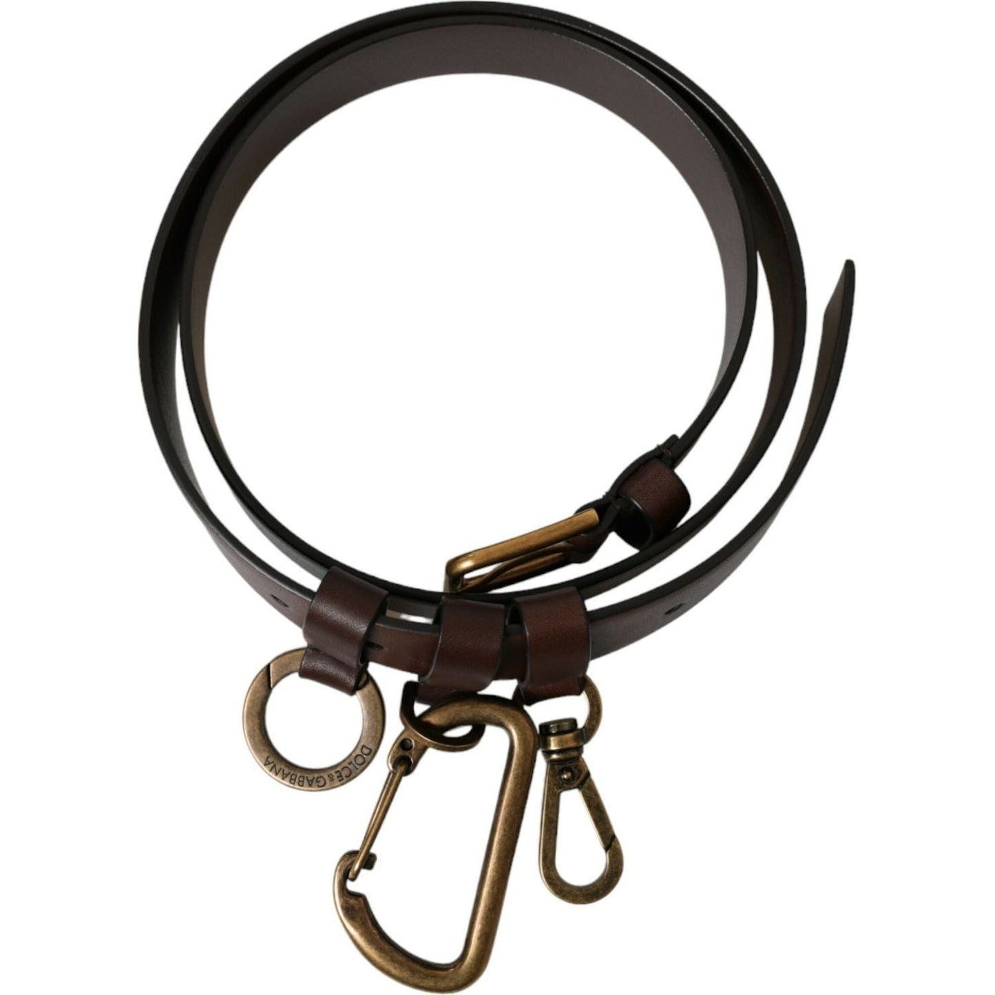 Dolce & Gabbana Elegant Brown Calf Leather Belt - Timeless Accessory Dolce & Gabbana