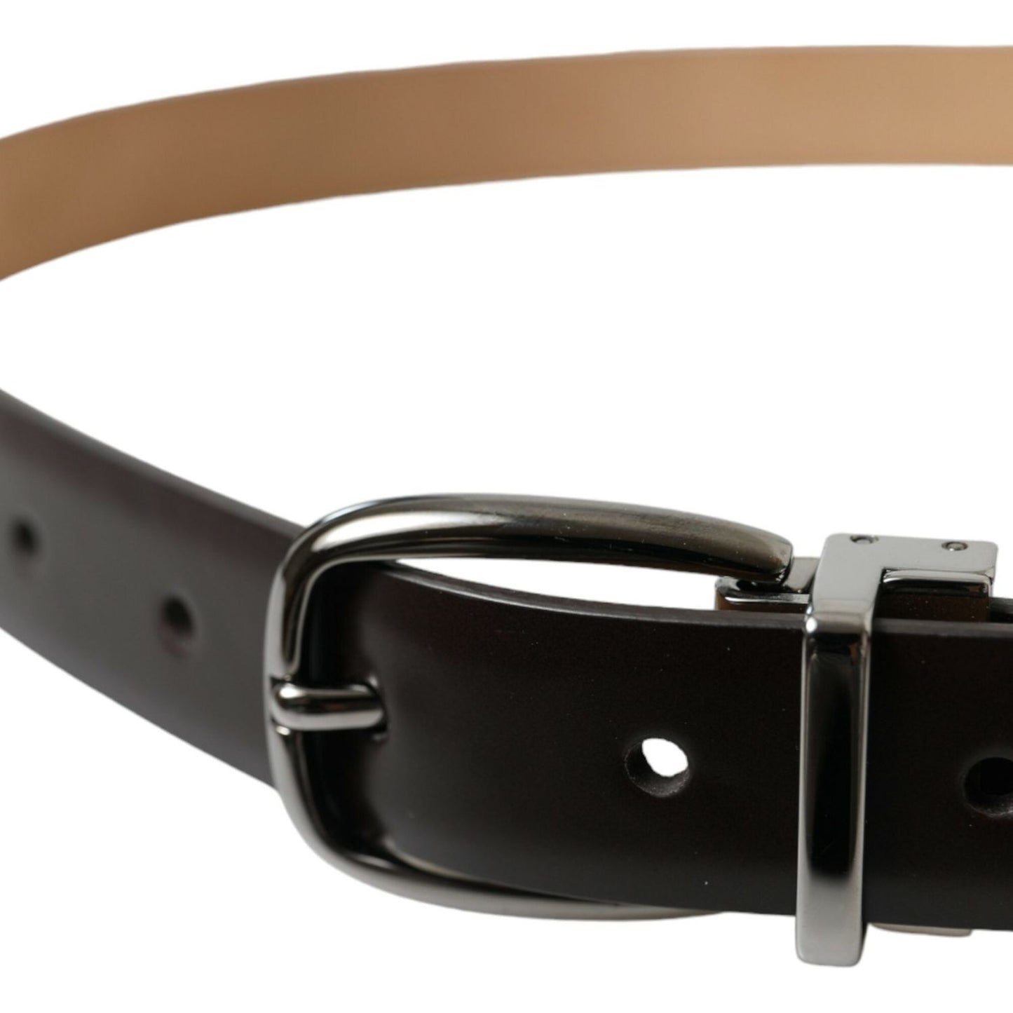 Dolce & Gabbana Elegant Dark Brown Leather Belt Dolce & Gabbana